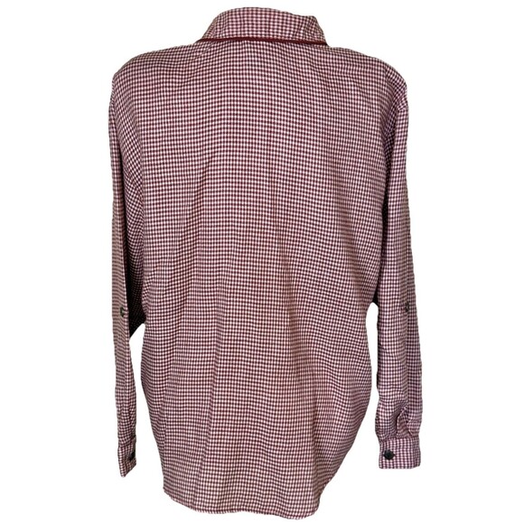 Vintage Teddi Women’s Cottagecore Embroidered Gingham Shirt Rustic Country PL - Picture 3 of 7